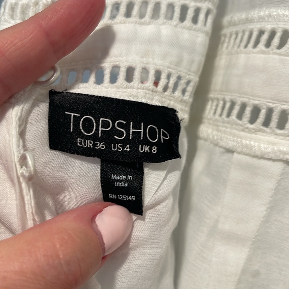 TOPSHOP Broderie Ruffle‎ Minidress - Picture 7 of 7